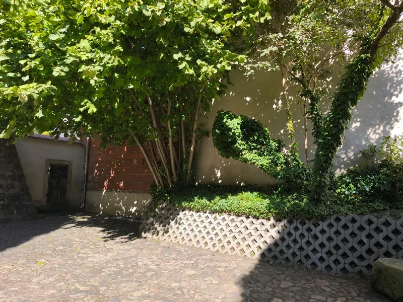 Gepflegter Innenhof eines Wohnhauses